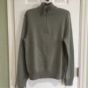 Men's Grey Half-Zip Sweater